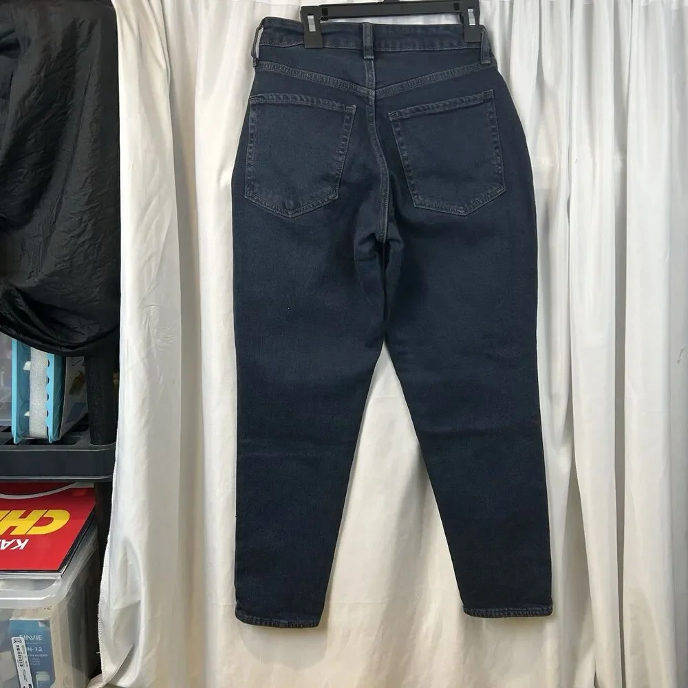 Old Navy O.G. High Rise Straight Leg Jeans Curvy 2 Dark Wash Secret Slim Pockets
